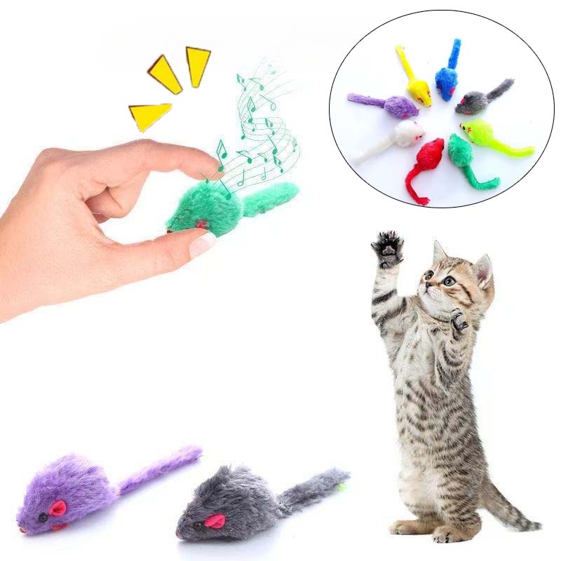 Catnip Interactive Plush Mouse - Mainan Tikus Kucing Berbunyi Berisikan Catnip