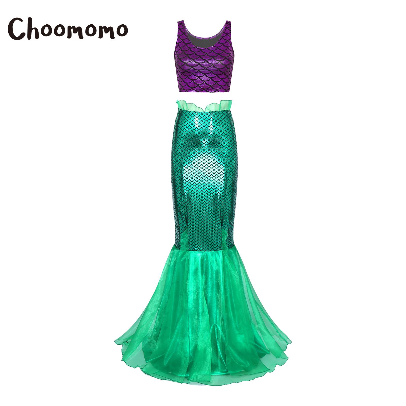 Aquarium - Kostum Cosplay Putri Duyung Halloween Wanita,
