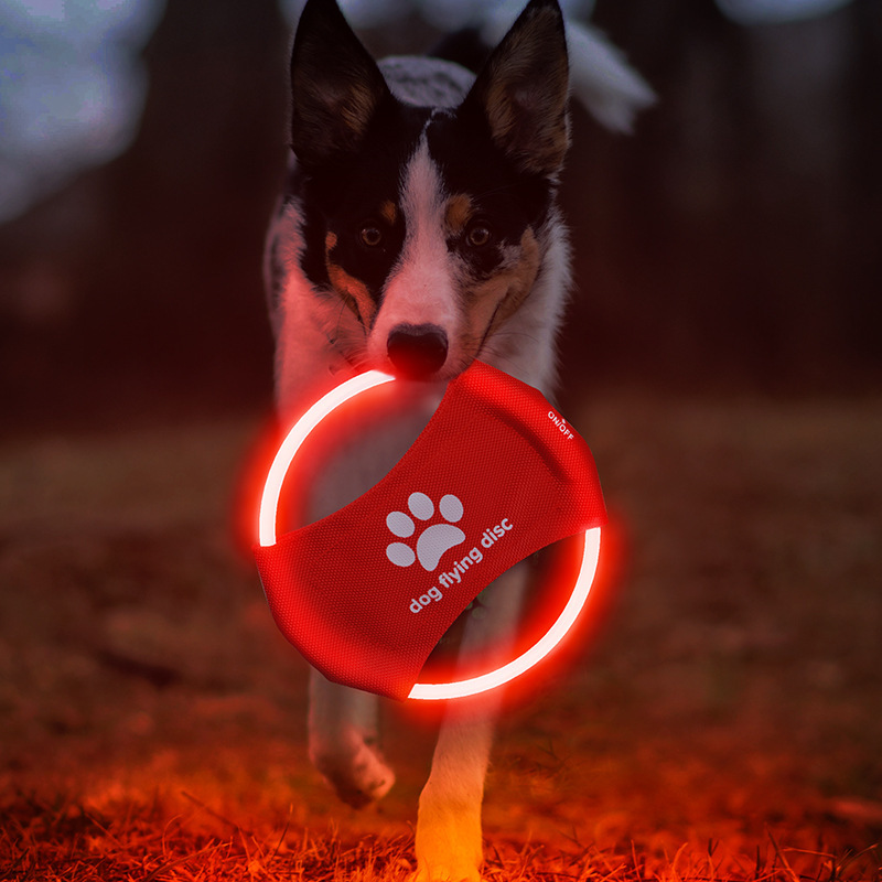 Flying Disc Dog Training Toy - Cakram Terbang LED untuk Anjing, Mainan