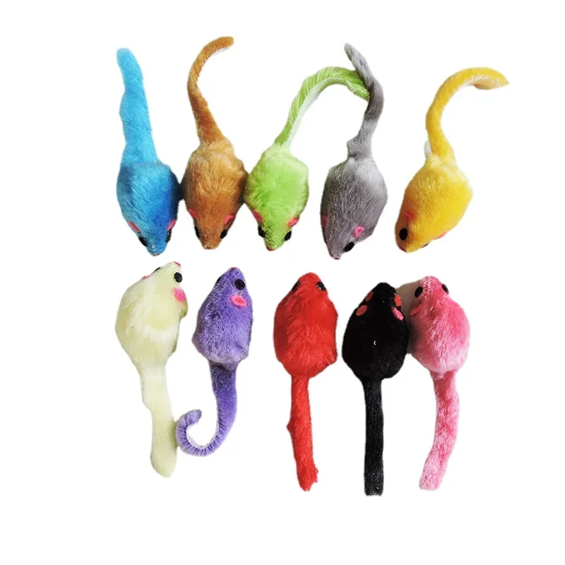 Catnip Interactive Plush Mouse - 8Pcs Mainan Kucing Bulu Halus Lembut
