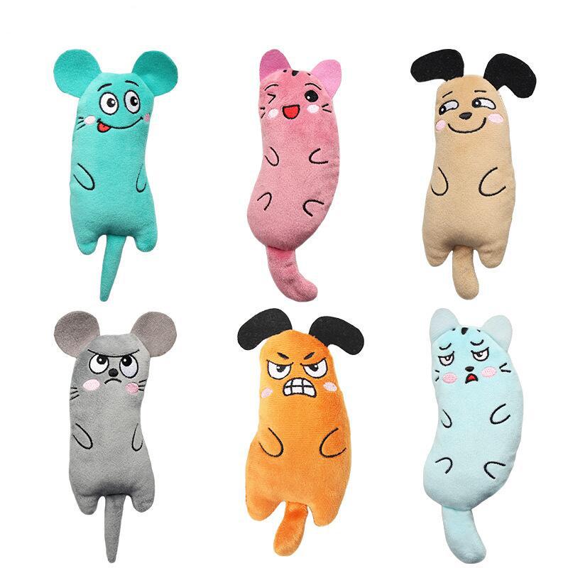 Catnip Interactive Plush Mouse - Mainan Catnip bordir mewah hewan peliharaan