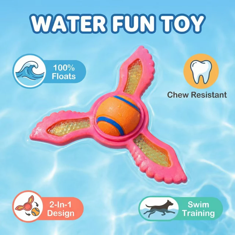 Flying Disc Dog Training Toy - Mainan Cakram Terapung Interaktif untuk Anjing,