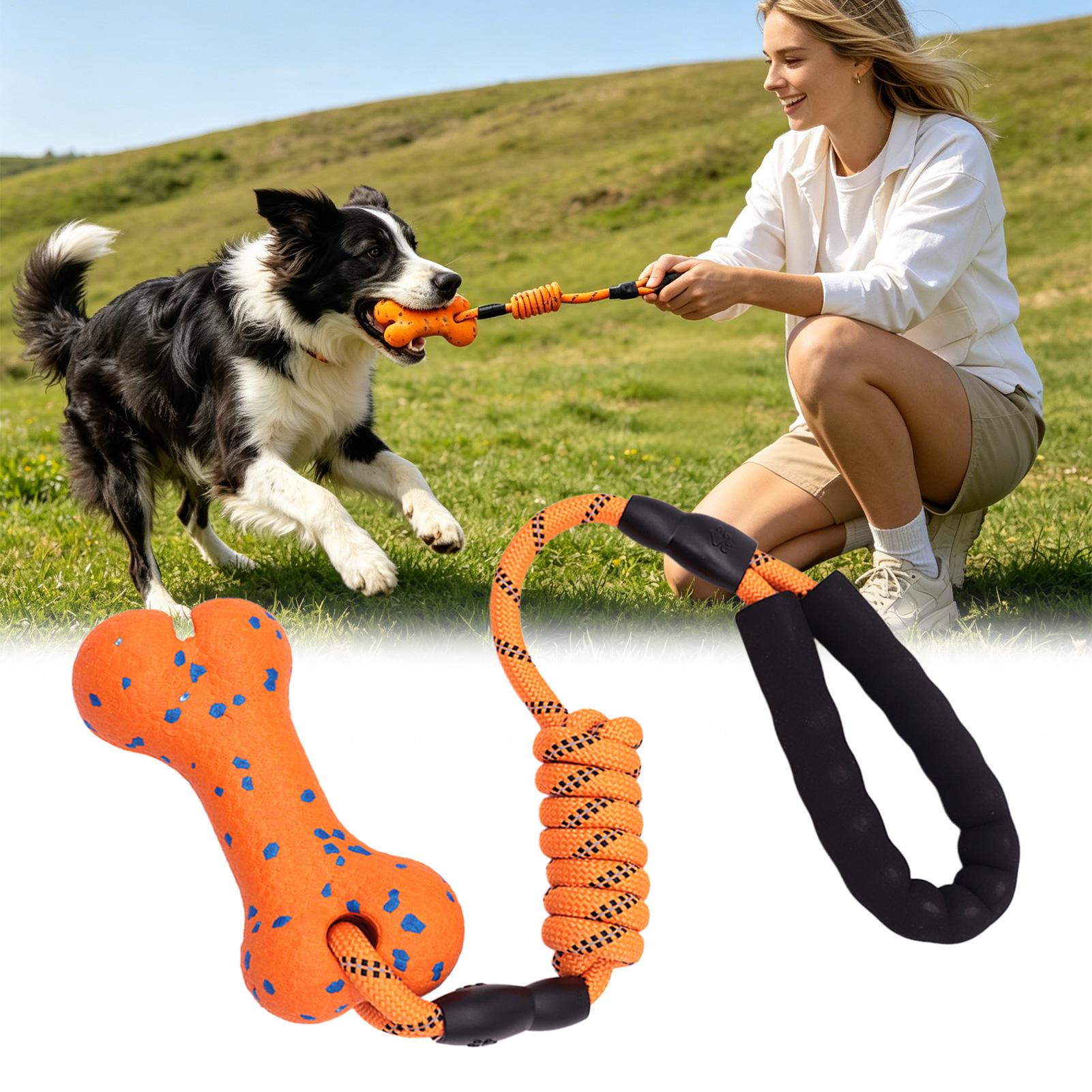 Dog Rope Toy Aggressive Chewers - Mainan Tali Karet untuk Anjing, Perlengkapan
