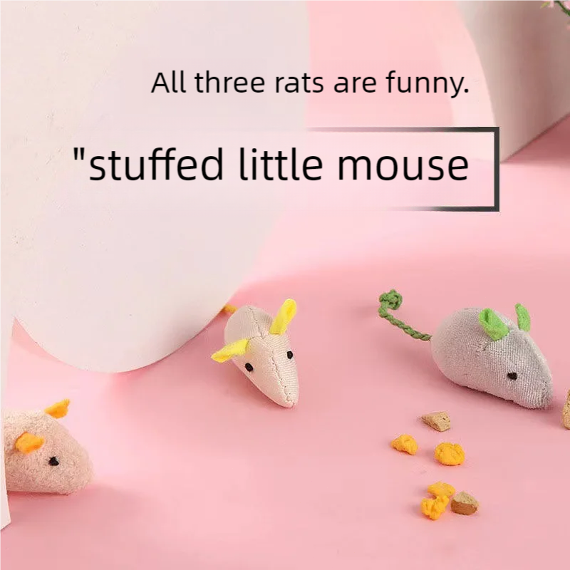 Catnip Interactive Plush Mouse - Mainan Kucing Tikus Catnip Mainan Interaktif