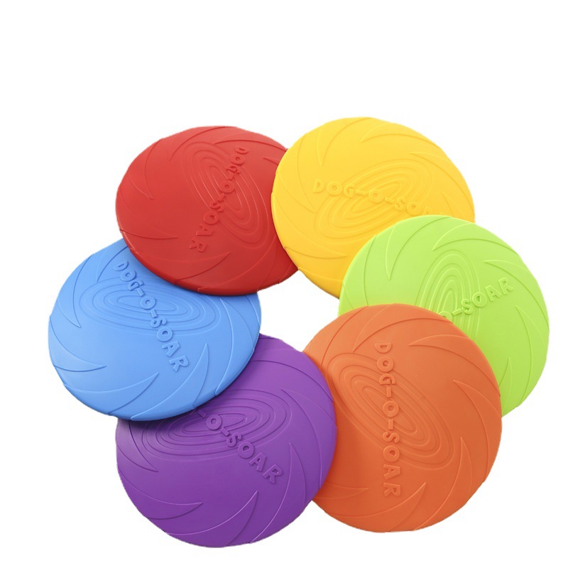 Flying Disc Dog Training Toy - Mainan Anjing Silikon Flying Disc Multiwarna