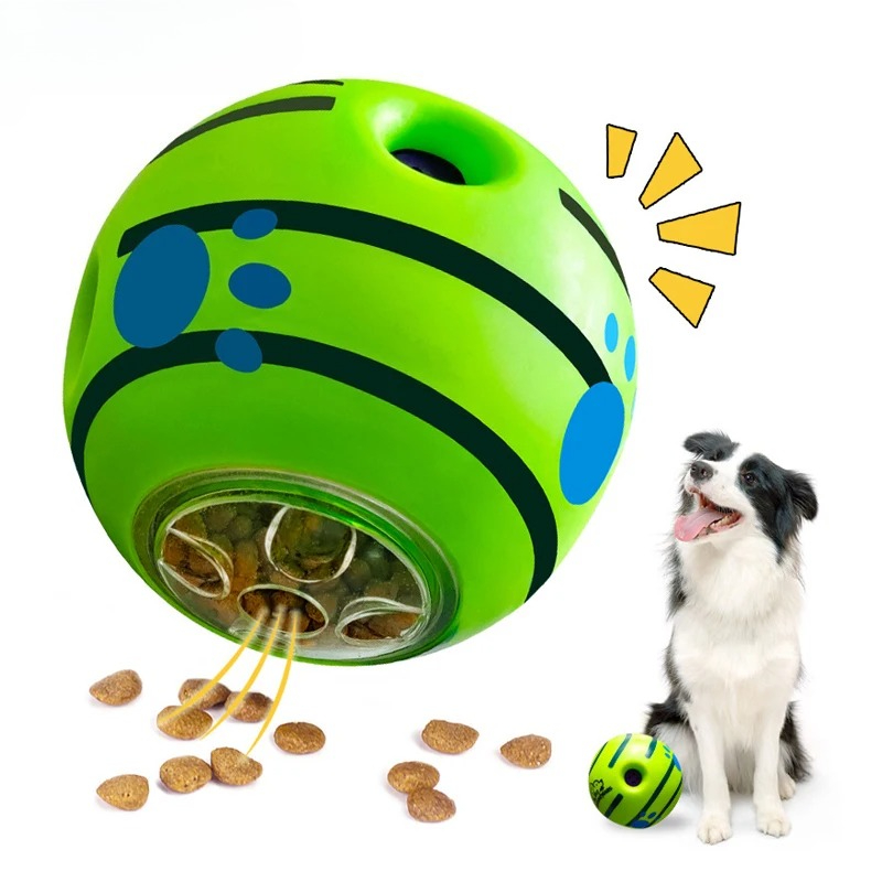 Rubber Treat Dispensing Dog Toy - Mainan Bola Perawatan Anjing Interaktif, Pemberi