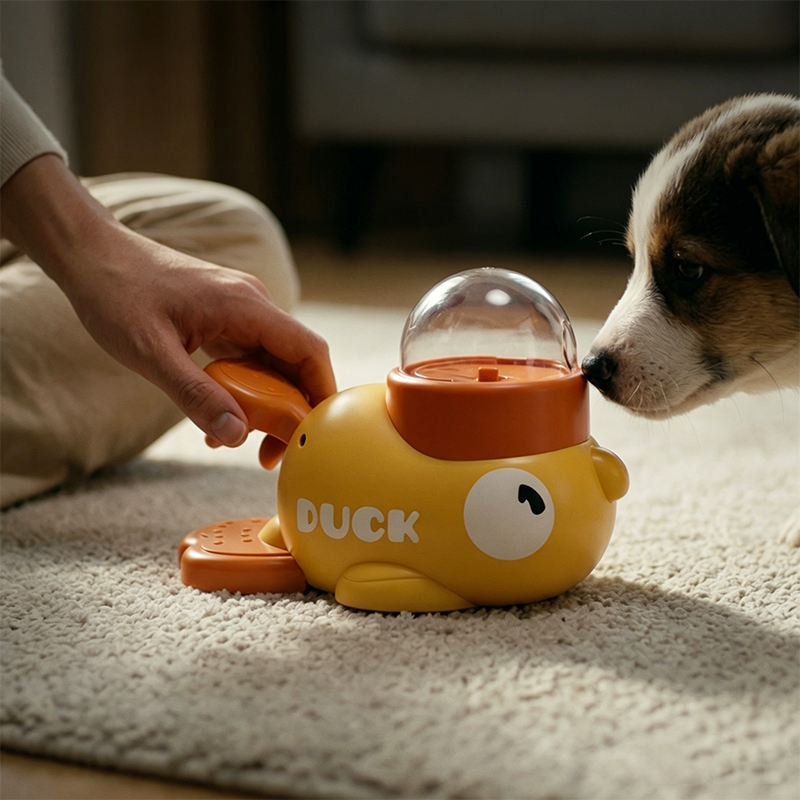 Dog Puzzle Feeder Toy - Mainan Interaktif 2-in-1 untuk Anjing, Dispenser