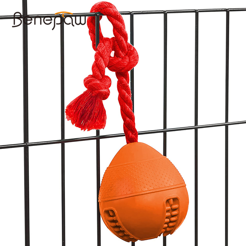 Rubber Treat Dispensing Dog Toy - Benepaw mainan anjing interaktif ramah lingkungan,
