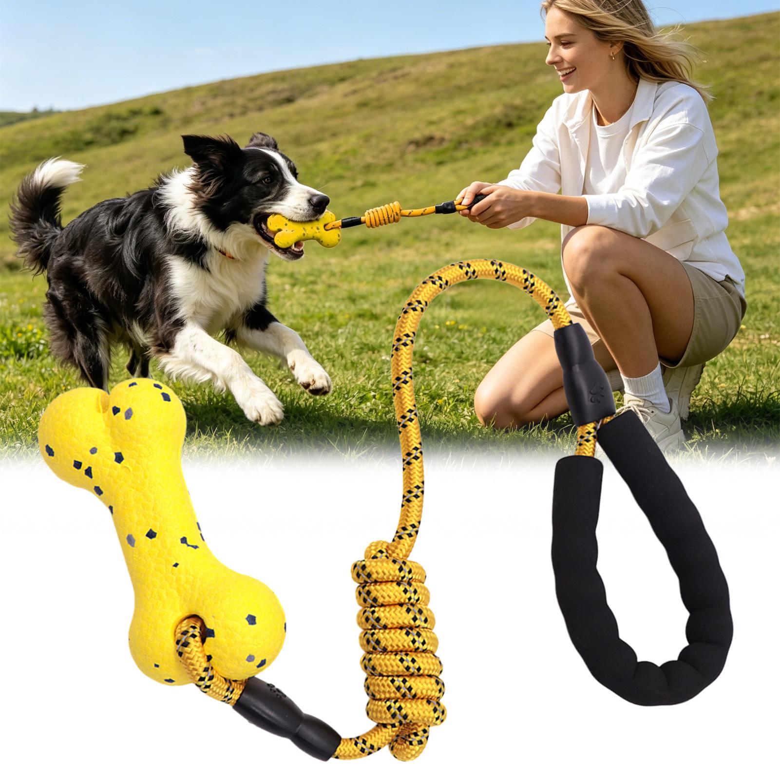 Dog Rope Toy Aggressive Chewers - Mainan Anjing Tarik Tali Interaktif Bentuk