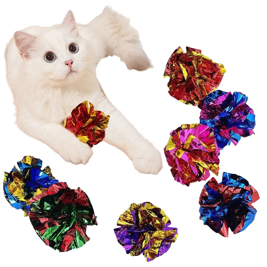 Laser Pointer Cat Toy Automatic - 5/10 Buah Mainan Kucing Bola Keriput