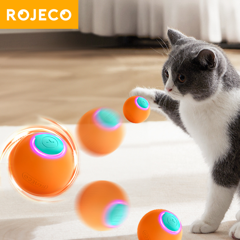ROJECO mainan kucing mainan el - Automatic Moving Dog Ball ulasan dan harga