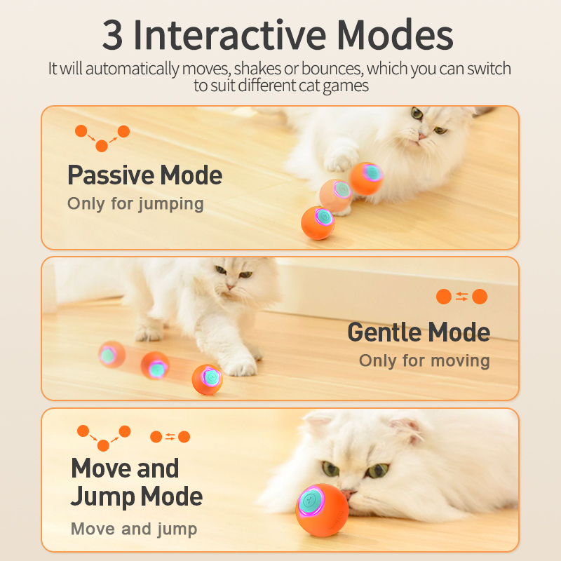 ROJECO mainan kucing mainan el - Automatic Moving Dog Ball ulasan dan harga