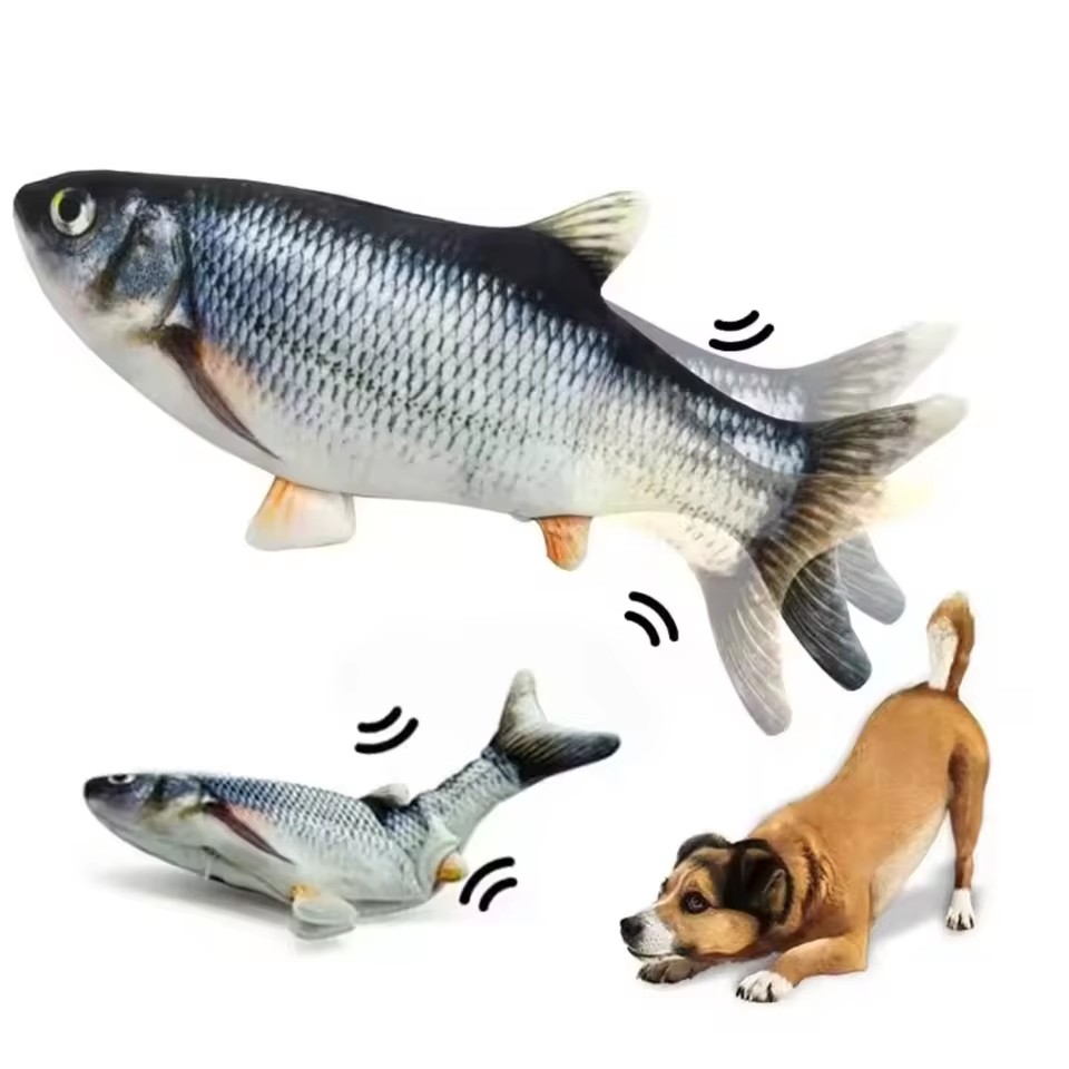 Mainan Ikan USB Charging Elekt - Electric Floppy Fish Dog Toy ulasan dan harga