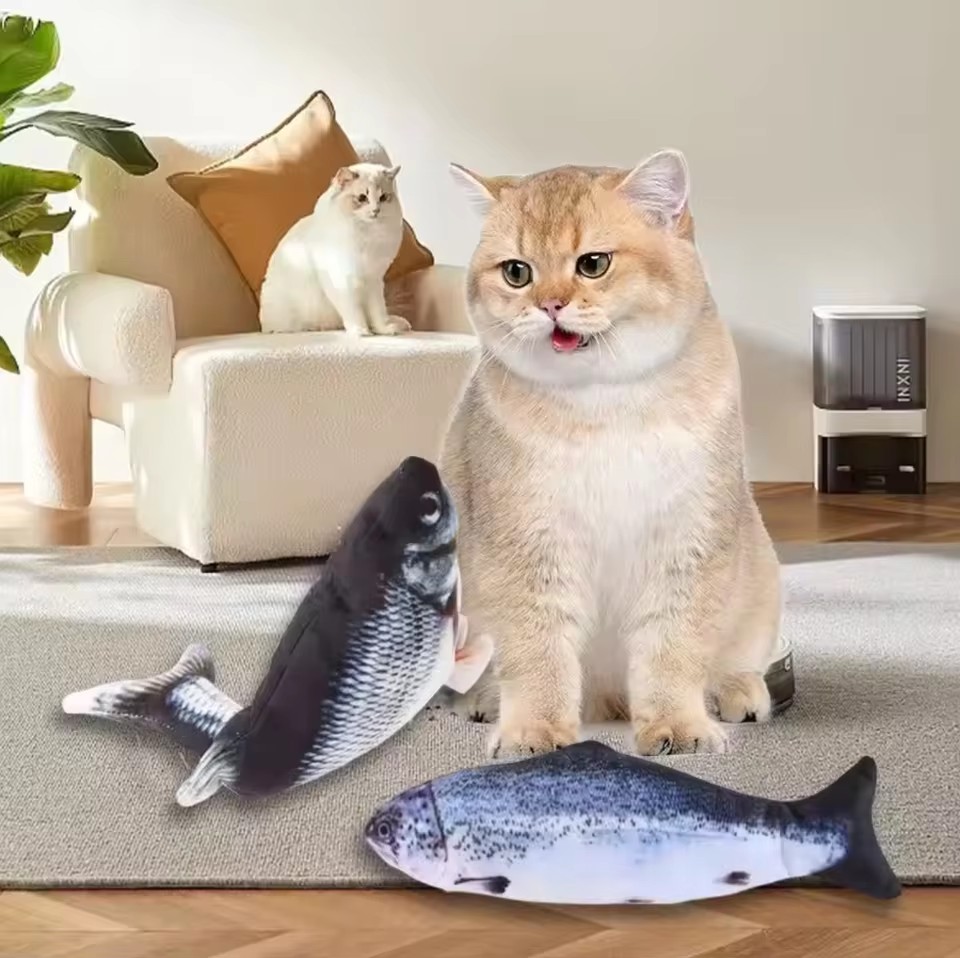 Mainan Ikan USB Charging Elekt - Electric Floppy Fish Dog Toy ulasan dan harga