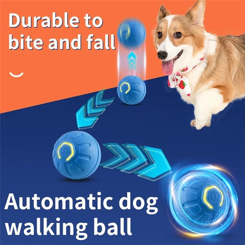 AT84-2PCS Bola Anjing Pintar E - Automatic Moving Dog Ball ulasan dan harga