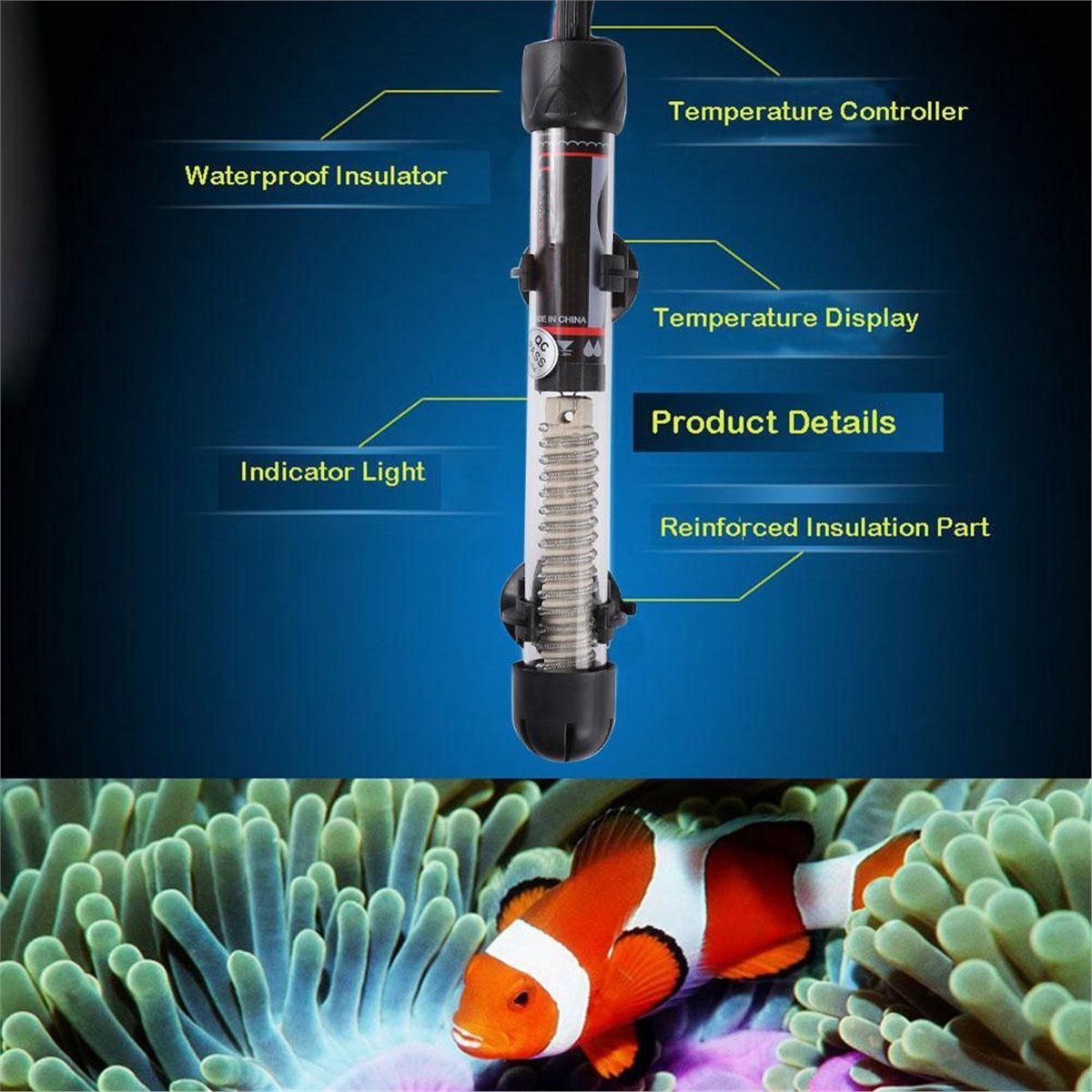 (A02R] Pemanas Akuarium Submer - Aquarium ulasan dan harga