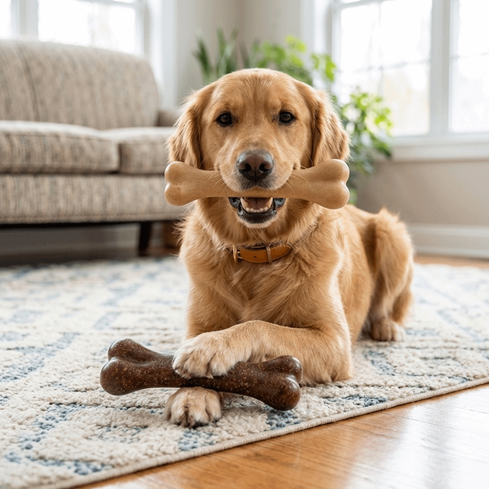 Mainan Kunyah Berbentuk Tulang - Teeth Cleaning Dog Chew Bone ulasan dan harga