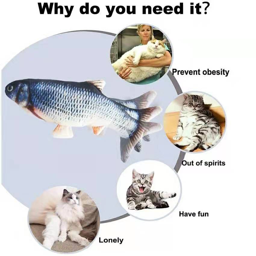 Mainan Kucing Bentuk Ikan, Pen - Electric Floppy Fish Dog Toy ulasan dan harga