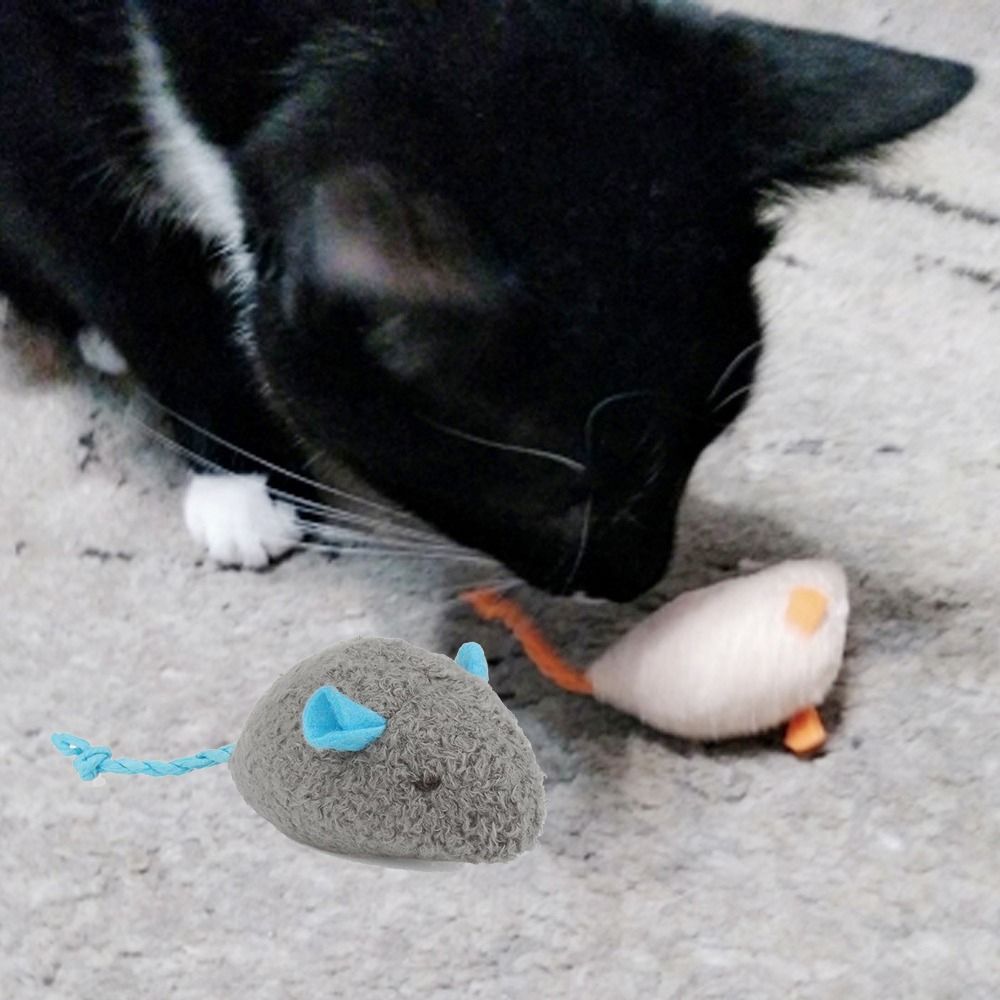 2 Buah Mainan Latihan Kucing I - Catnip Interactive Plush Mouse ulasan dan harga