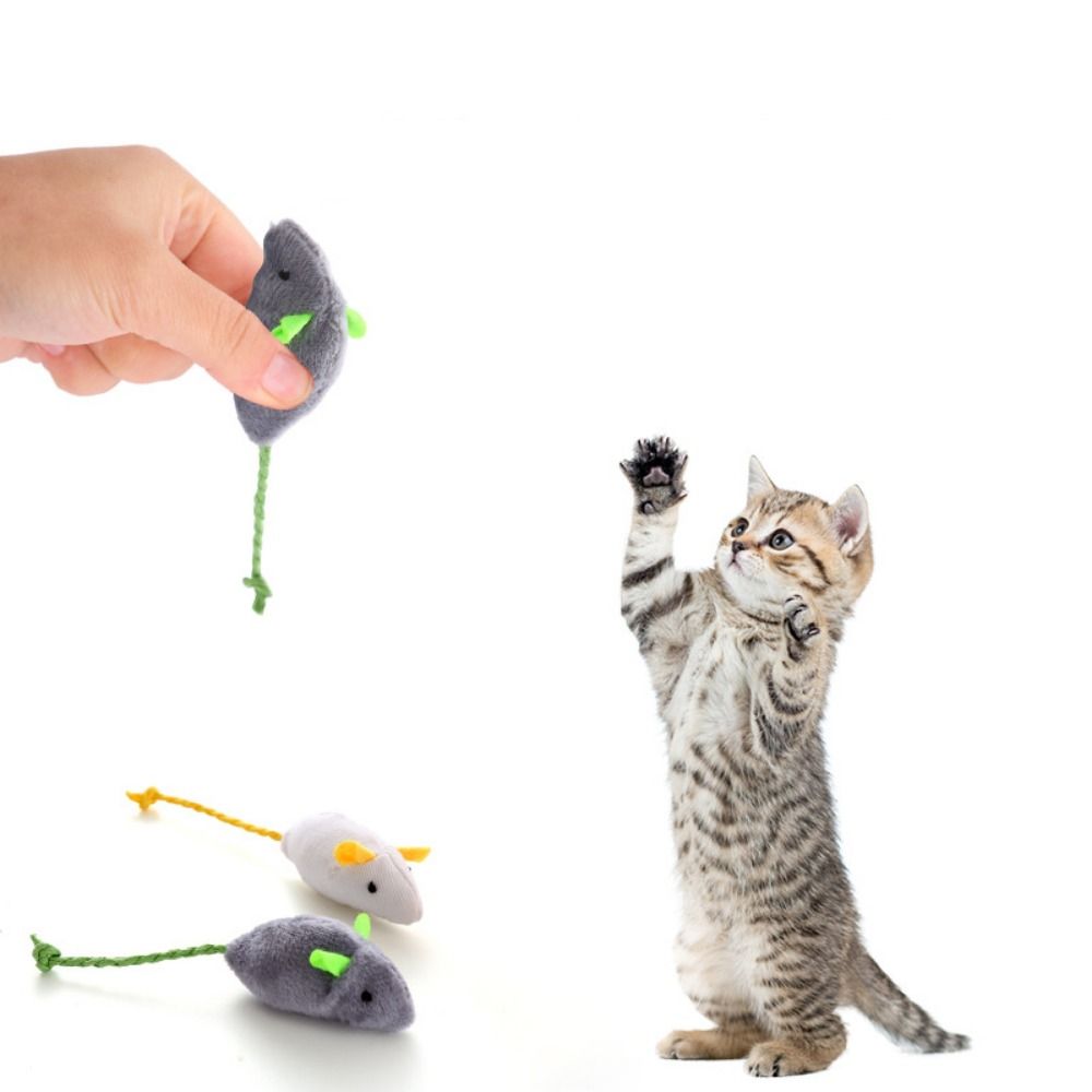 2 Buah Mainan Latihan Kucing I - Catnip Interactive Plush Mouse ulasan dan harga