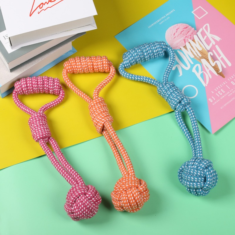 1PCS Mainan Tali Anjing dengan - Dog Rope Toy Aggressive Chewers ulasan dan harga