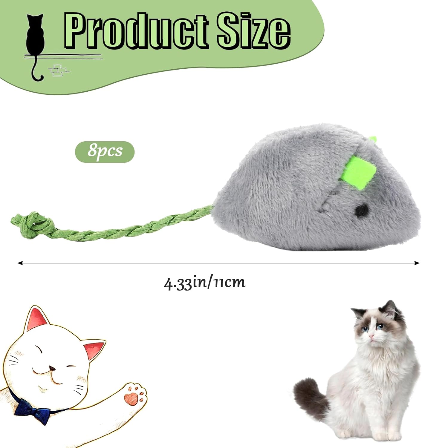 8 mainan kucing dan tikus inte - Catnip Interactive Plush Mouse ulasan dan harga