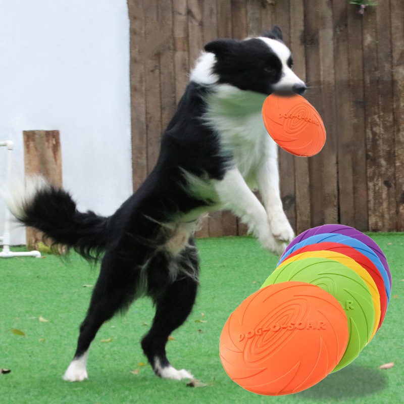 Mainan Piring Terbang Silikon  - Flying Disc Dog Training Toy ulasan dan harga