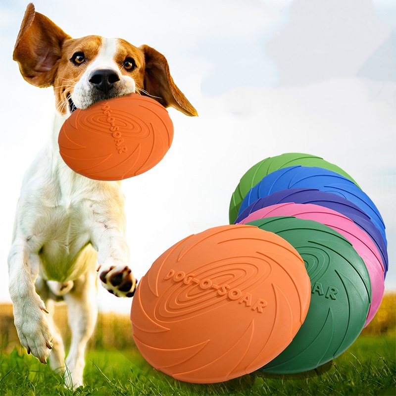 Mainan Piring Terbang Silikon  - Flying Disc Dog Training Toy ulasan dan harga