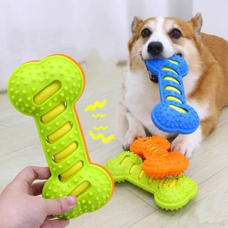 Mainan Kunyah Anjing Karet Tah - Teeth Cleaning Dog Chew Bone ulasan dan harga