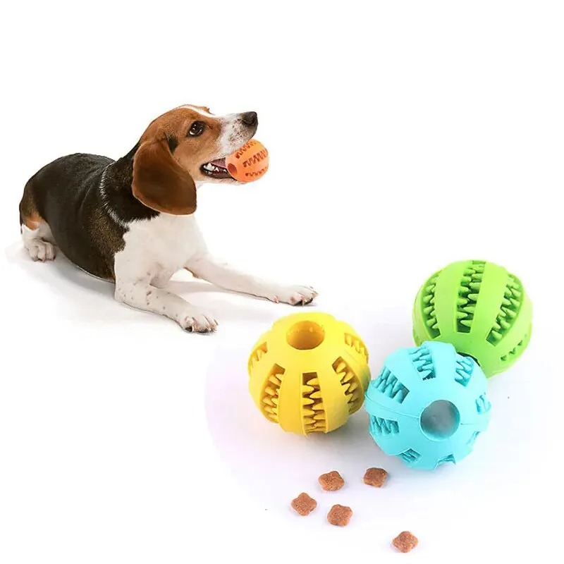 1 Pcs Bola Camilan Anjing Main - Rubber Treat Dispensing Dog Toy ulasan dan harga