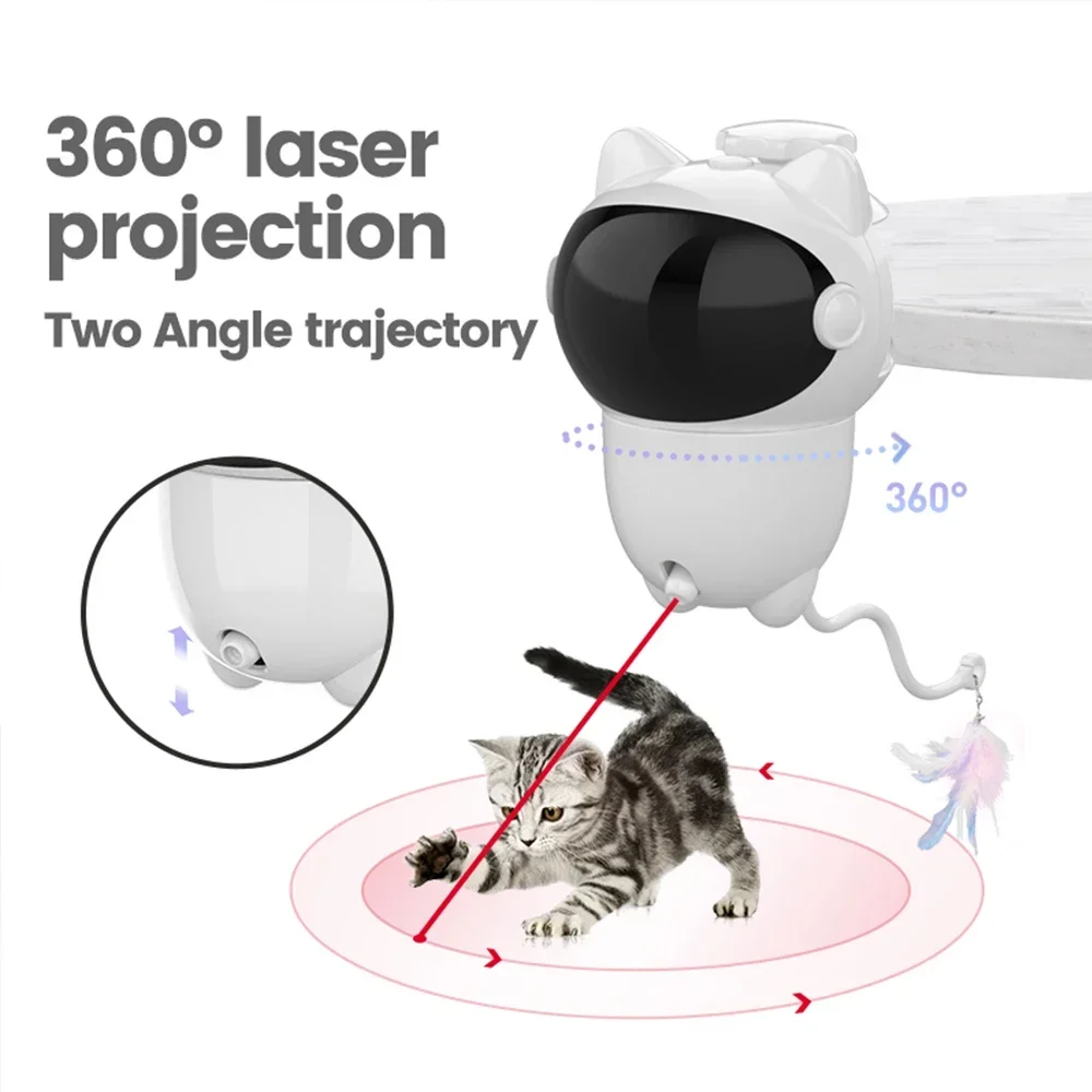 Mainan Laser Interaktif 360 un - Laser Pointer Cat Toy Automatic ulasan dan harga