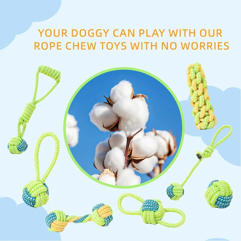 1/7 Paket Mainan Tali Tarik An - Dog Rope Toy Aggressive Chewers ulasan dan harga