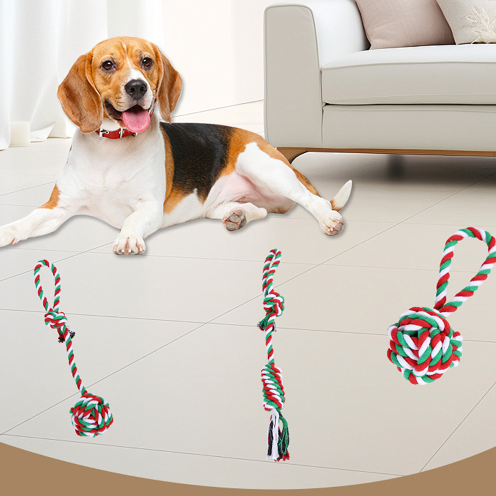 Set Mainan Tali Kunyah Anjing, - Dog Rope Toy Aggressive Chewers ulasan dan harga