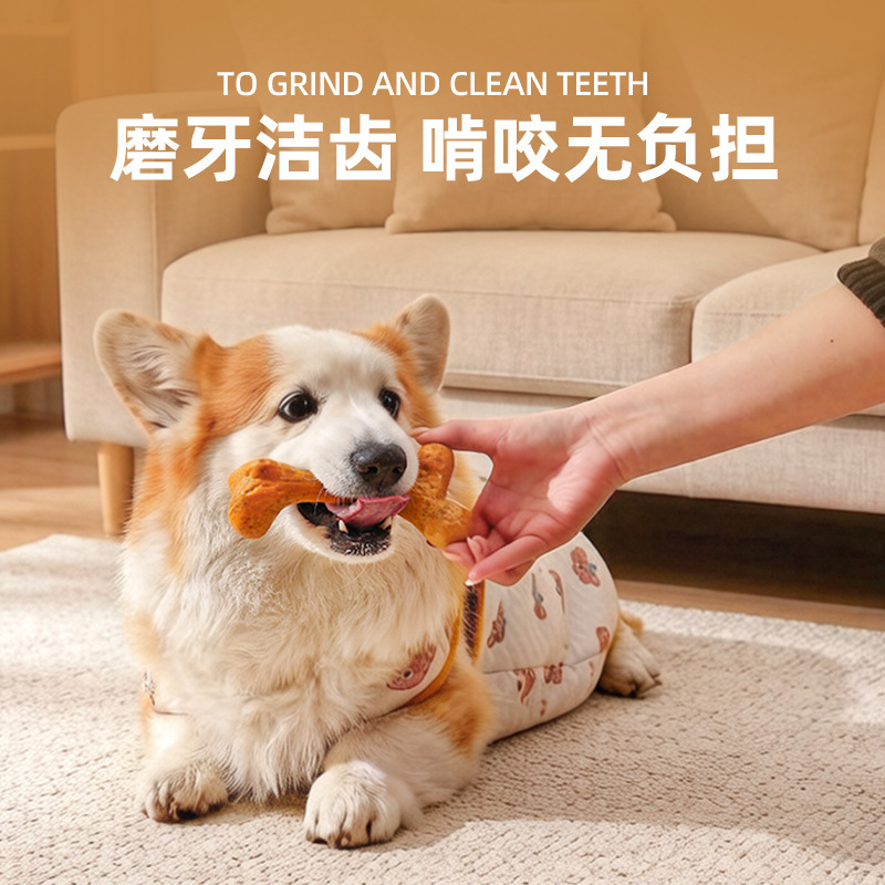 Mainan Anjing TPR Mainan tahan - Teeth Cleaning Dog Chew Bone ulasan dan harga